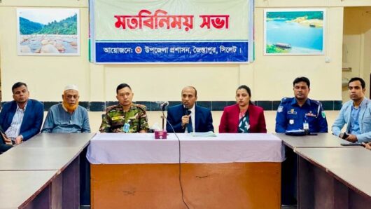জৈন্তাপুরকে মডেল উপজেলা গড়ে তোলার প্রত্যয় নবাগত ইউএনও’র