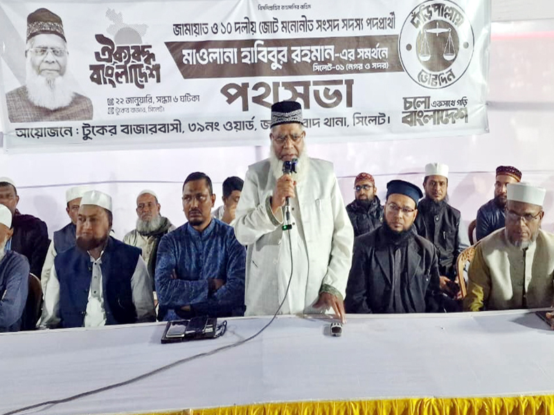 ১২ ফেব্রুয়ারী নির্বাচন দুর্নীতি ও চাঁদাবাজির বিরুদ্ধে ঐক্যবদ্ধ জনতার লড়াই : মাওলানা হাবিবুর রহমান