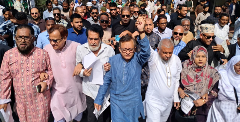 খন্দকার মুক্তাদিরের পক্ষে আরিফসহ সাবেক জনপ্রতিনিধিদের গণসংযোগ