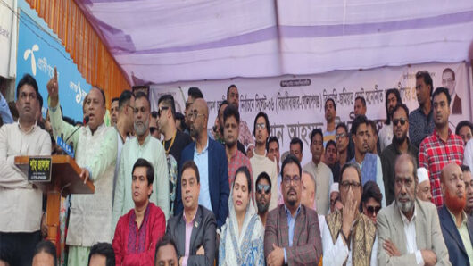 ধানের শীষের মুহুর্মুহু স্লোগানে কাঁপলো বিয়ানীবাজার
