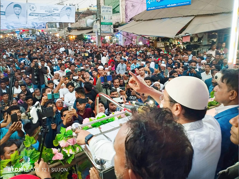জকিগঞ্জ-কানাইঘাটে ফুটবল প্রতীকের জনসভা