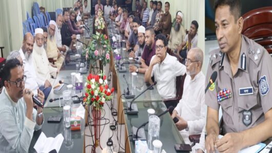 নগরীর আইন-শৃঙ্খলা রক্ষায় কঠোর অব¯’ানে এসএমপি কমিশনার