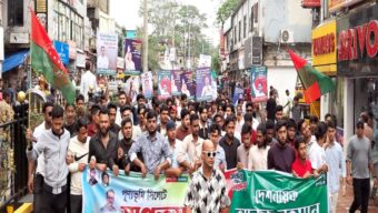 প্রধানমন্ত্রী তারেক রহমানের সিলেট আগমন মহানগর ছাত্রদল স্বাগত মিছিল