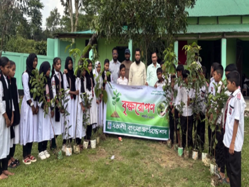নকশী বাংলা ফাউন্ডেশনের  মাসব্যাপী বৃক্ষরোপণ কর্মসূচি শুরু