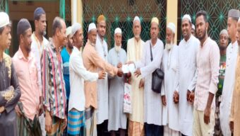 বিশ্বনাথে খালপার জামে মসজিদের সংস্কার  কাজে এমপি লুনার ৩ লাখ টাকার অনুদান