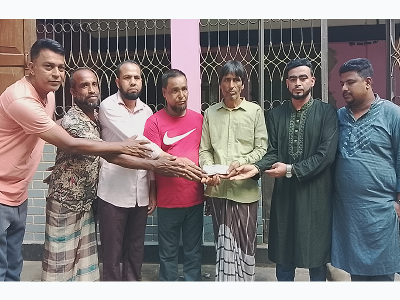 বিশ্বনাথে ক্যান্সার আক্রান্ত সুমনকে প্রবাসী ছইল মিয়ার অর্থ সহায়তা