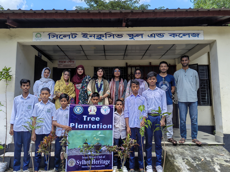 ইনার হুইল ক্লাব অব সিলেট হেরিটেজের বৃক্ষরোপণ কর্মসূচী