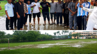 ওসমানীনগরে যুক্তরাজ্য প্রবাসীদের অর্থায়নে বুরুঙ্গা স্কুল মাঠে মাটি ভরাট; মিনি স্টেডিয়াম নির্মাণের দাবি খেলোয়াড়দের