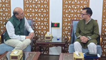 ত্রিবেদী ও খন্দকার মুক্তাদির বৈঠকে ভারত-বাংলাদেশ বাণিজ্য সম্পর্ক জোরদারে স্থলবন্দর ও সীমান্ত হাট চালুর উদ্যোগ