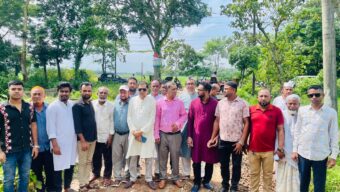 বিশ্বনাথের আতাপুর-আকিলপুর সড়কের উন্নয়ন কাজ পরিদর্শনে বিএনপি নেতৃবৃন্দ