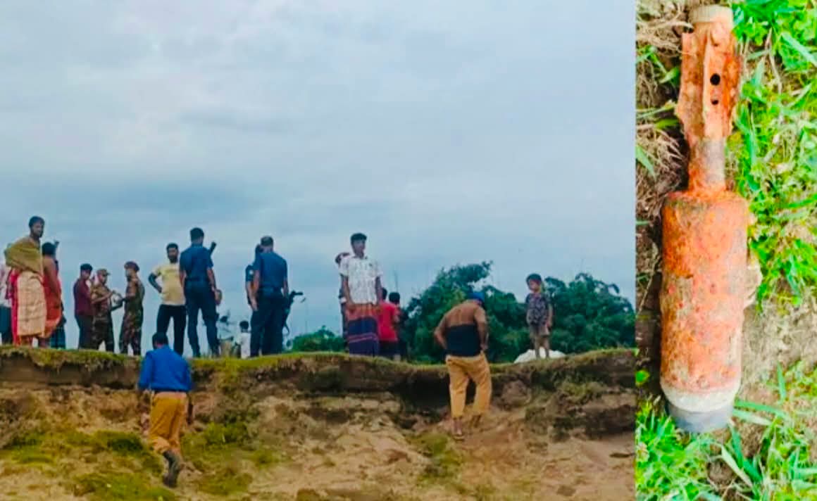 গোয়াইনঘাটে পরিত্যক্ত মর্টার শেল উদ্ধার সেনাবাহিনীর বোমা নিষ্ক্রিয়করণ ইউনিটের মাধ্যমে ধ্বংস