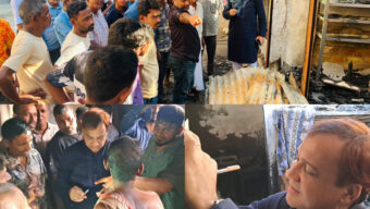 করেরপাড়ায় অগ্নিকাণ্ডে ক্ষতিগ্রস্তদের পাশে সিউক চেয়ারম্যান কয়েস লোদী